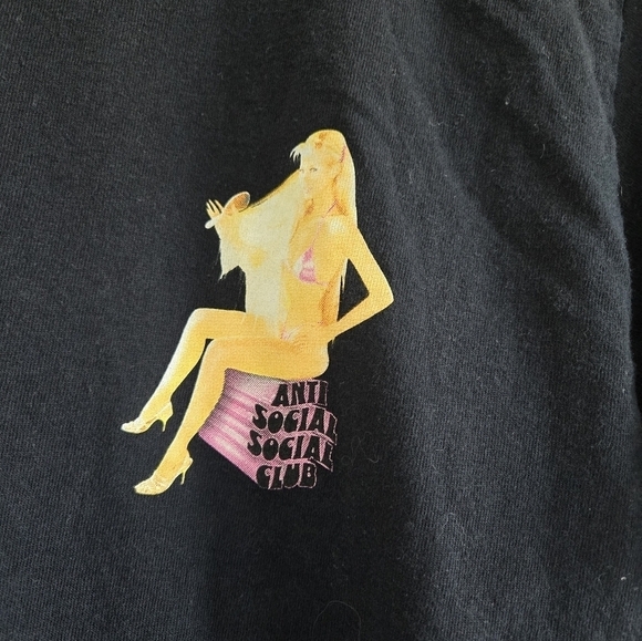 Anti Social Social Club Ellen von Unwerth D Fantasy Black T-Shirt PALISADES M - Picture 5 of 13